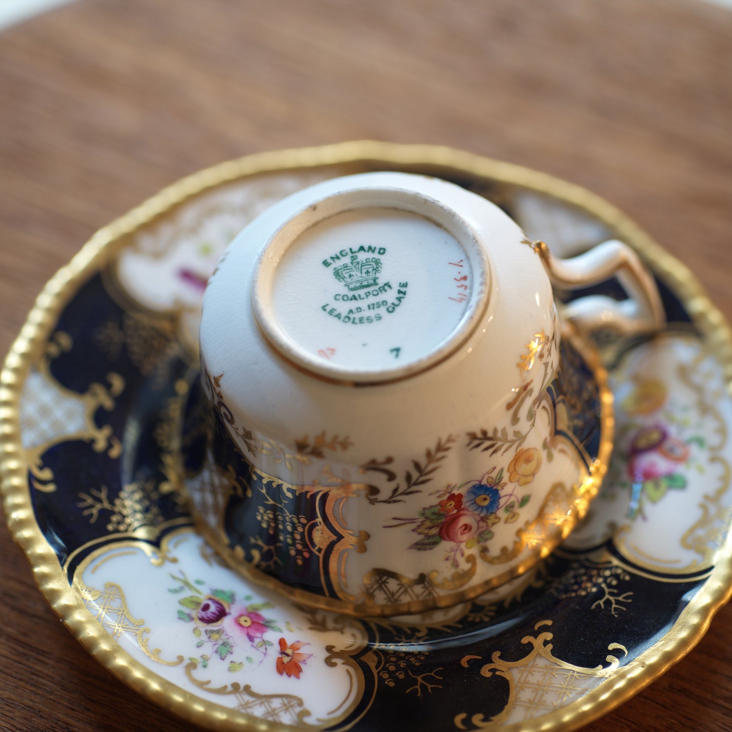 コールポート バットウィング コバルトブルー ティーカップ&ソーサー